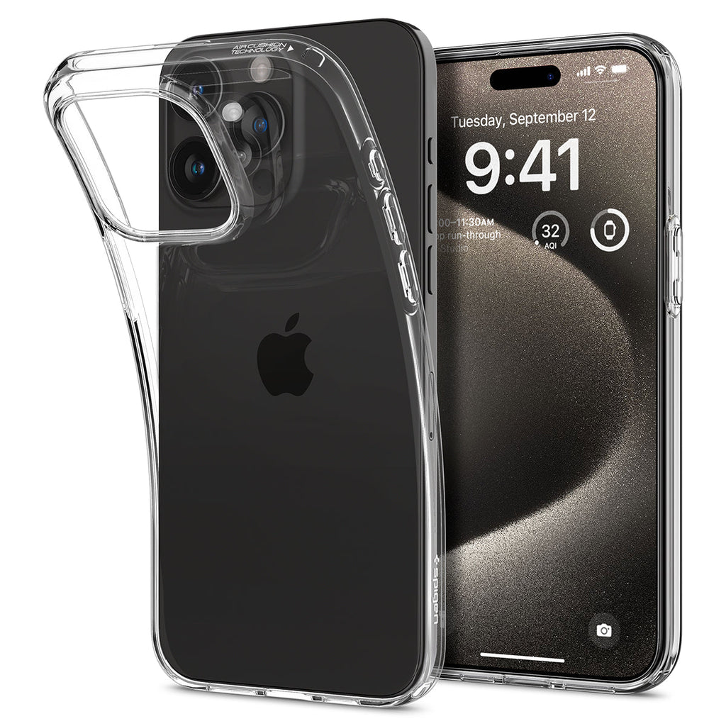 Buy the Spigen iPhone 15 Pro Max (6.7) Ultra Hybrid Case - Crystal Clear  - ( ACS06565 ) online 