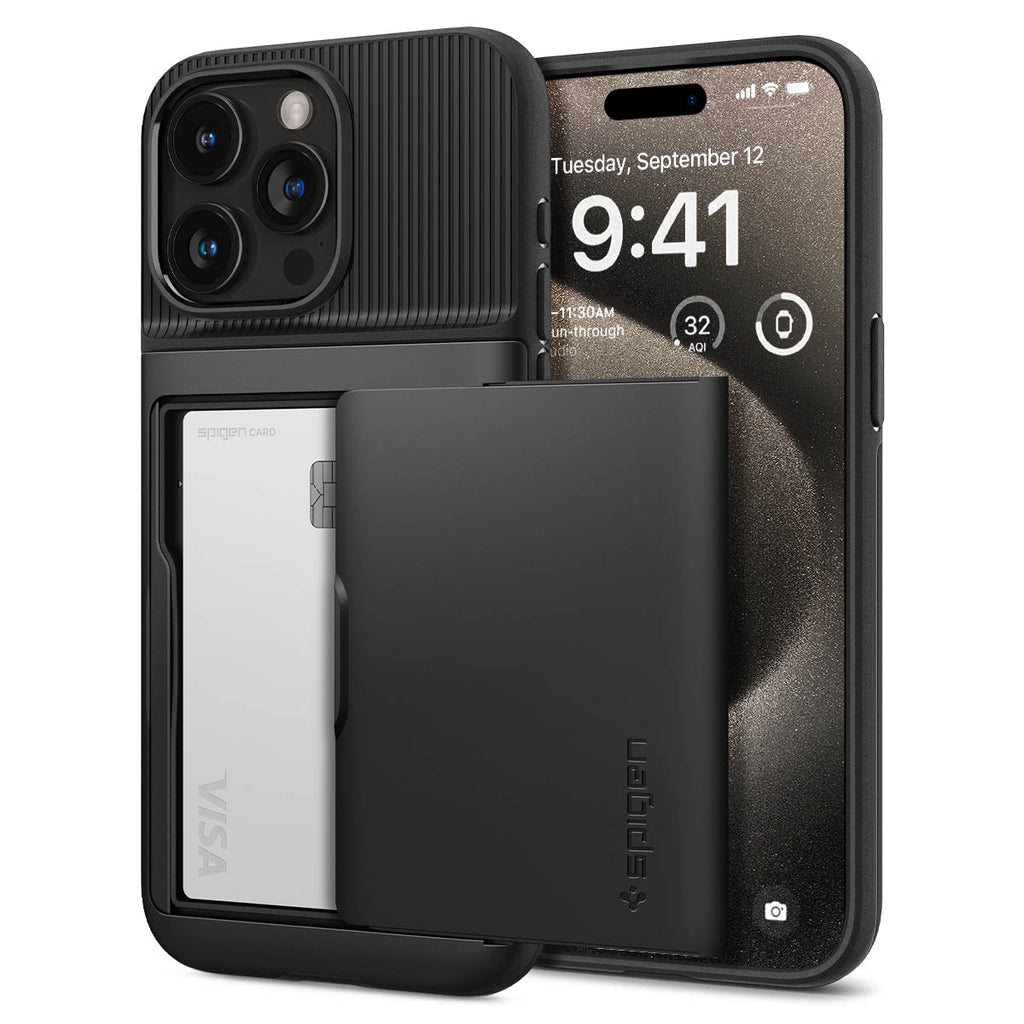 Apple iPhone 15 Pro Max Thin Fit Case by Spigen - Gunmetal